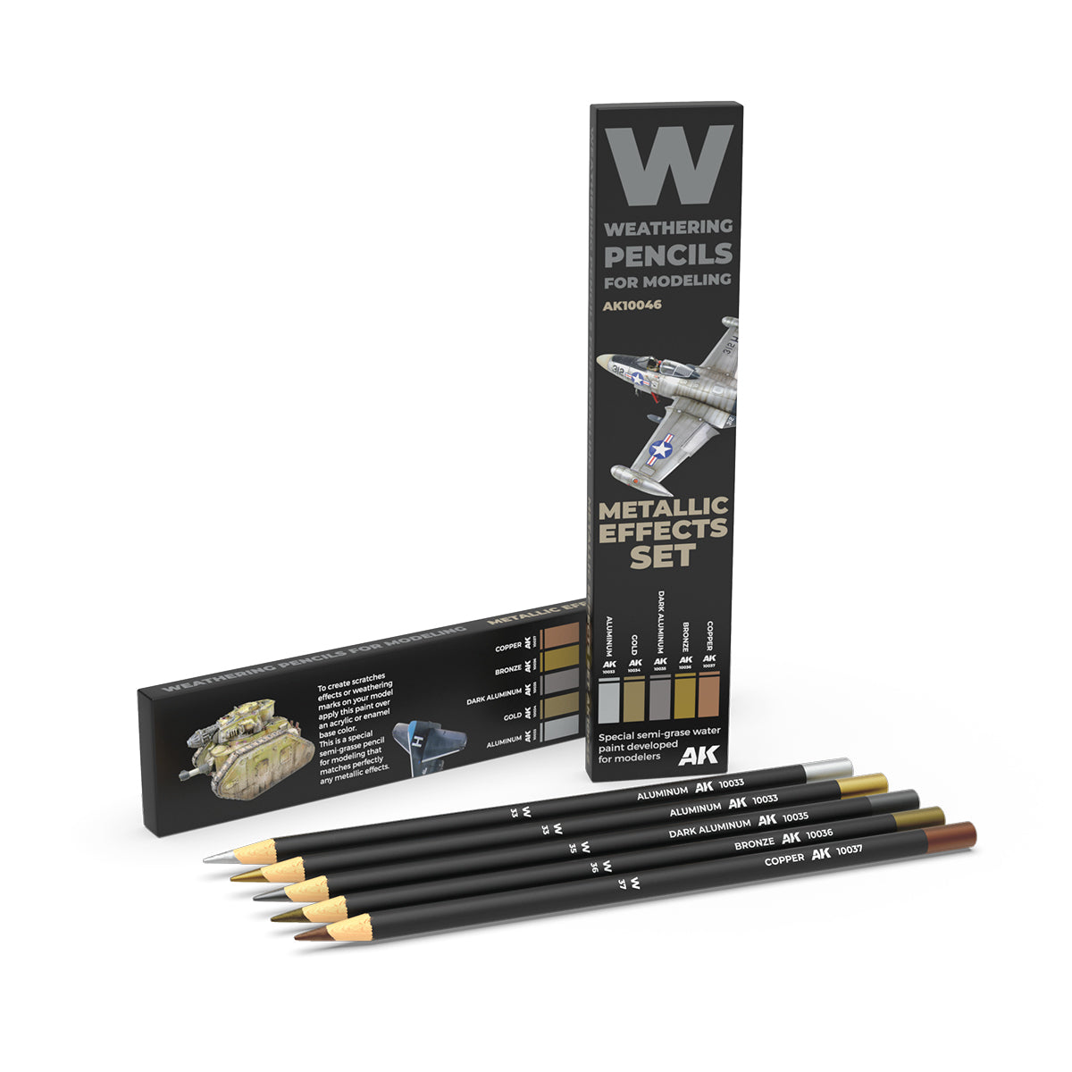 AK Interactive Watercolor Pencil Set Metallics AK10046