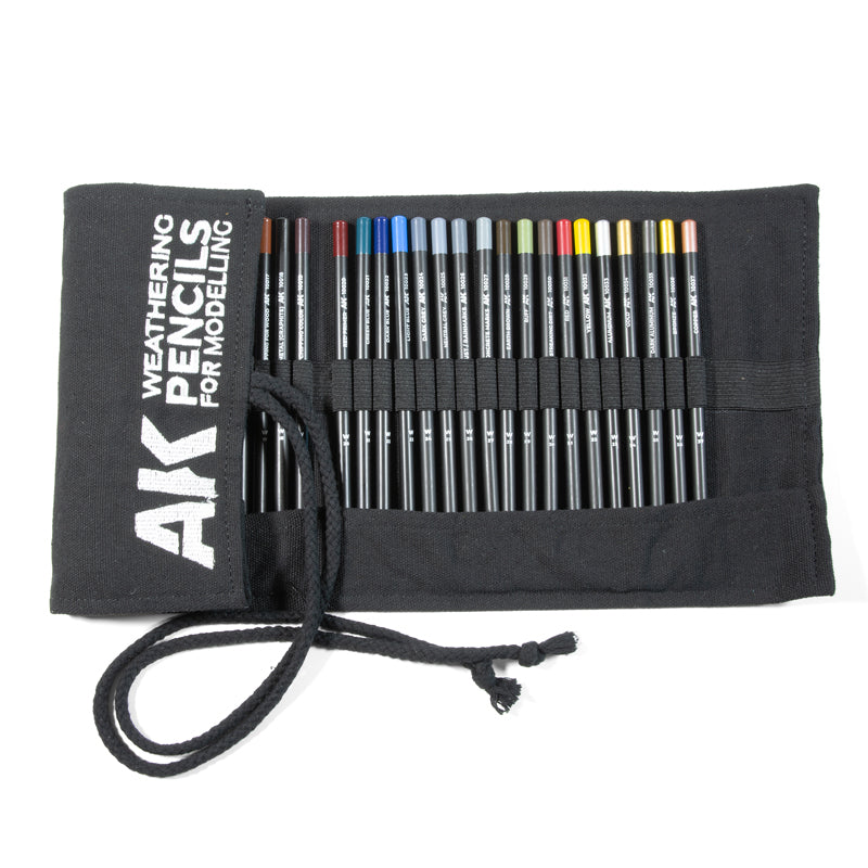 AK Interactive Weathering Pencils Full Range Cloth Case (37 Waterpencil Colours) AK10048