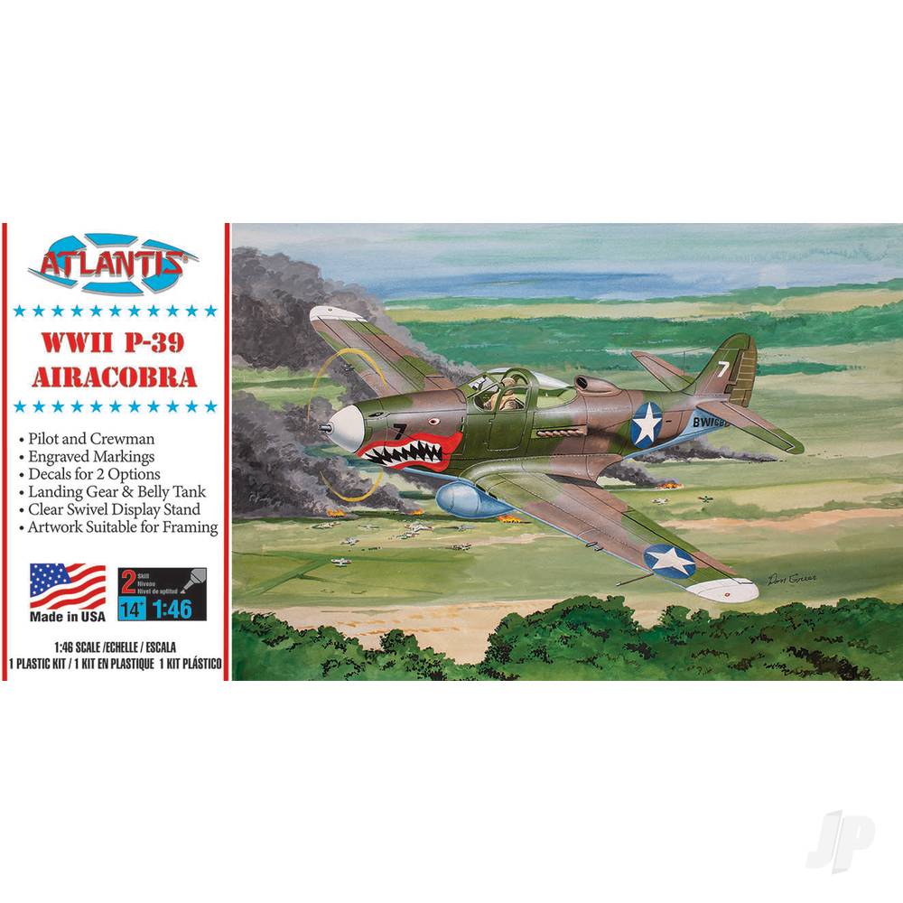 Atlantis Models 1:46 P-39 Airacobra with Swivel Stand AMCH222 Main