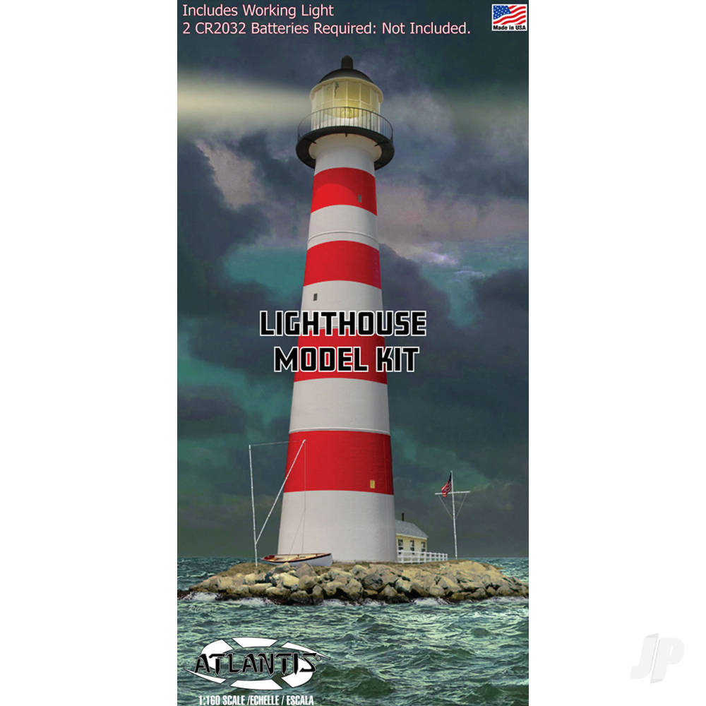 Atlantis Models Lighthouse with Light and Diorama Base AMCL70779