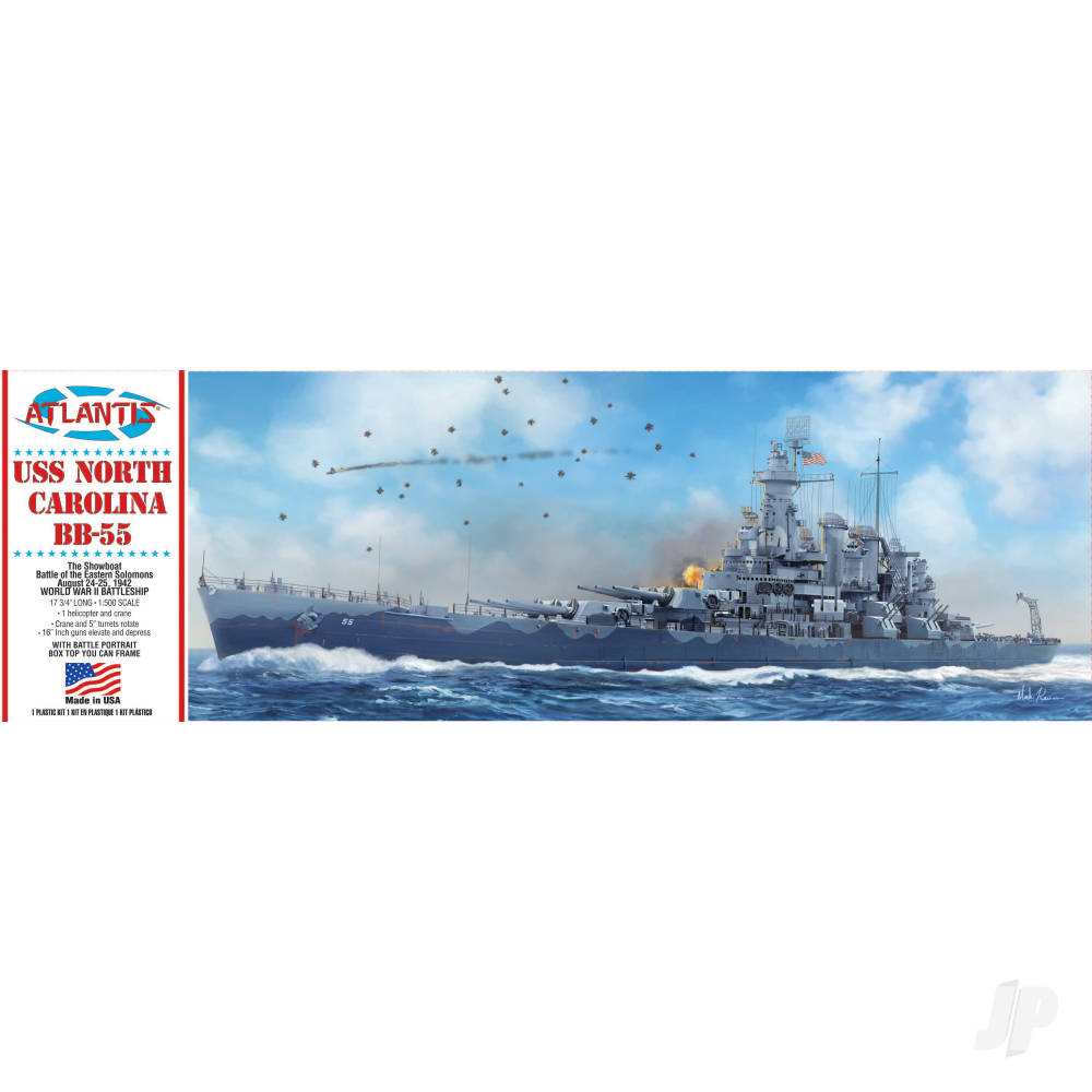 Atlantis Models 1:500 USS North Carolina BB-55 Battleship AMCR601