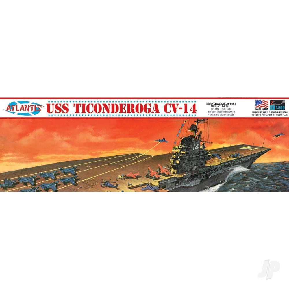 Atlantis Models 1:500 USS Ticonderoga Carrier CV14 Angled Deck Carrier AMCR611 Main