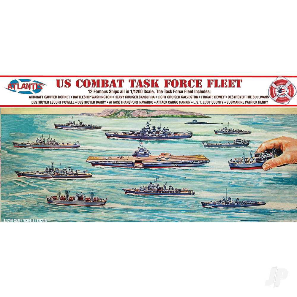 Atlantis Models 1:1200 US Navy Task Force Set 12 Different Ships AMCR6300