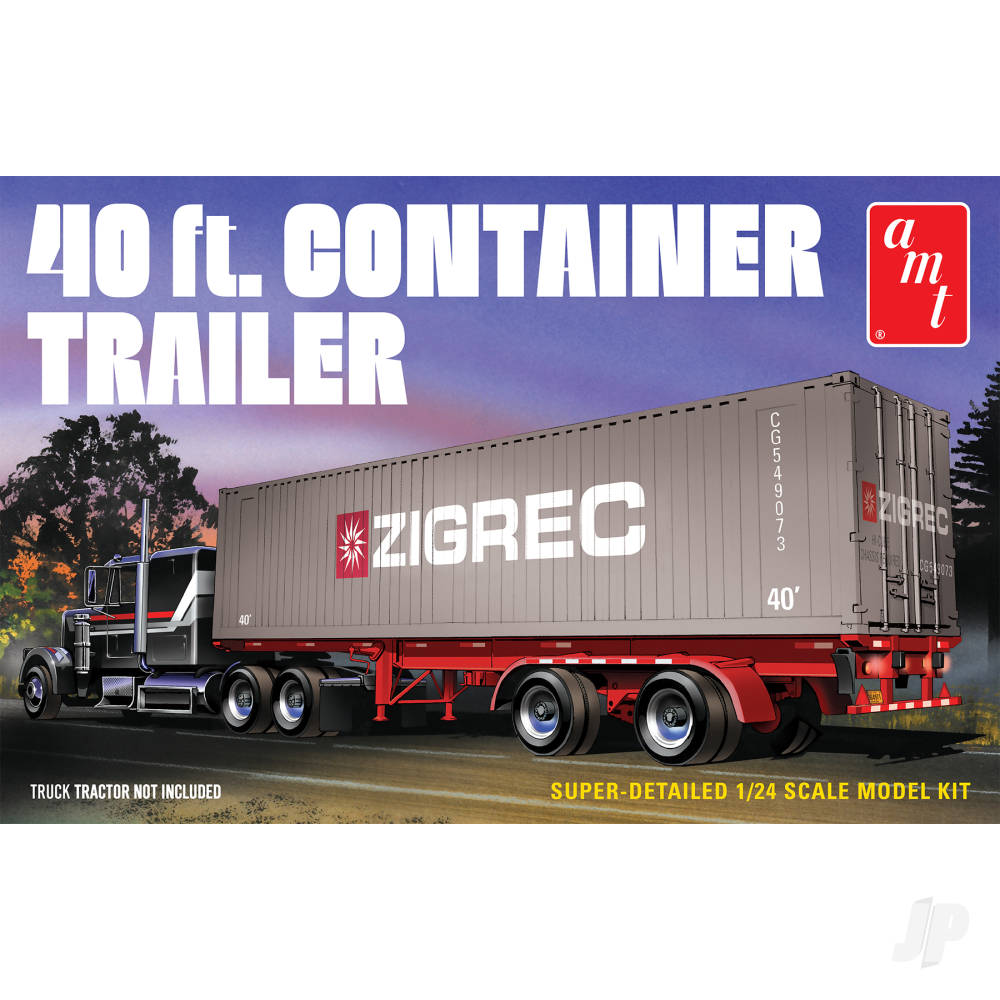 AMT 1:25 40ft Semi Container Trailer AMT1196 12