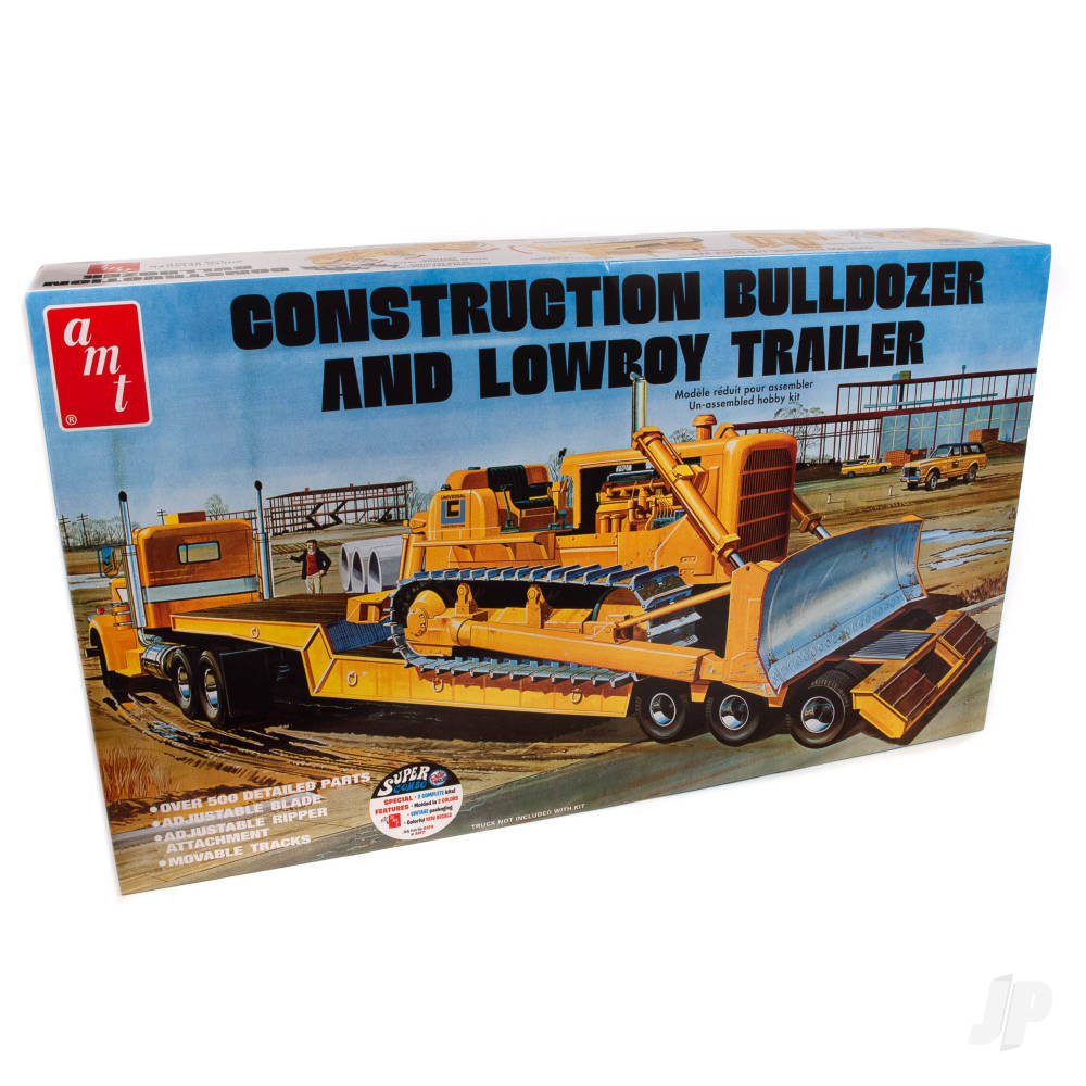 AMT Lowboy Trailer & Bulldozer Combo AMT1218 1