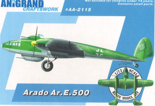 Anigrand Craftswork Arado Ar E.500 Twin-boom - ANIG2115 - Aircraft Kits