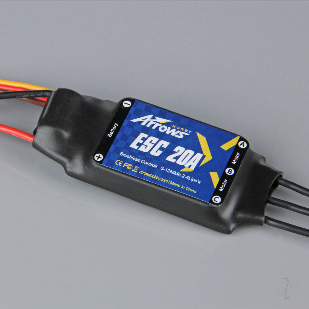 Arrows Hobby 20A ESC (for Sky Trainer. J3, Prodigy, Trekker) ARRESC20A Main