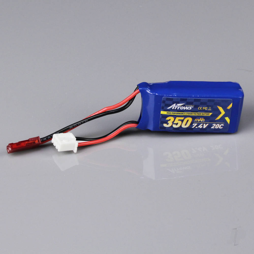 Arrows Hobby LiPo 2S 350mAh 7.4V 20C JST (Pioneer) ARRLIPBAT01