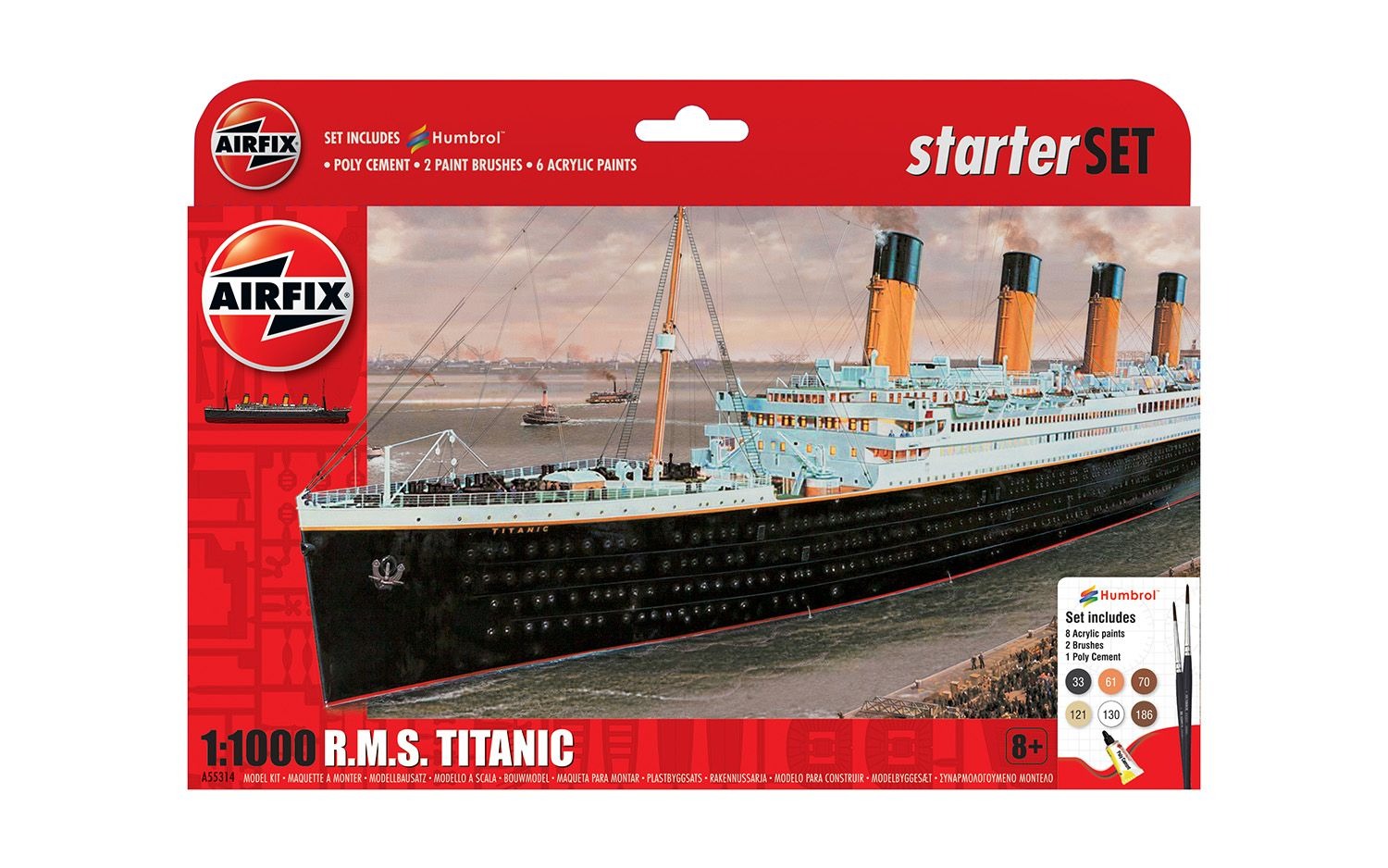 Airfix 1/1000 Rms Titanic Starter Set A55314
