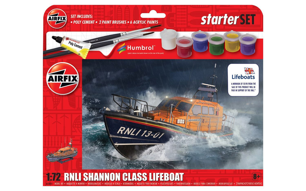 Airfix 1/72 RNLI Shannon Class Lifeboat Starter Set A55015