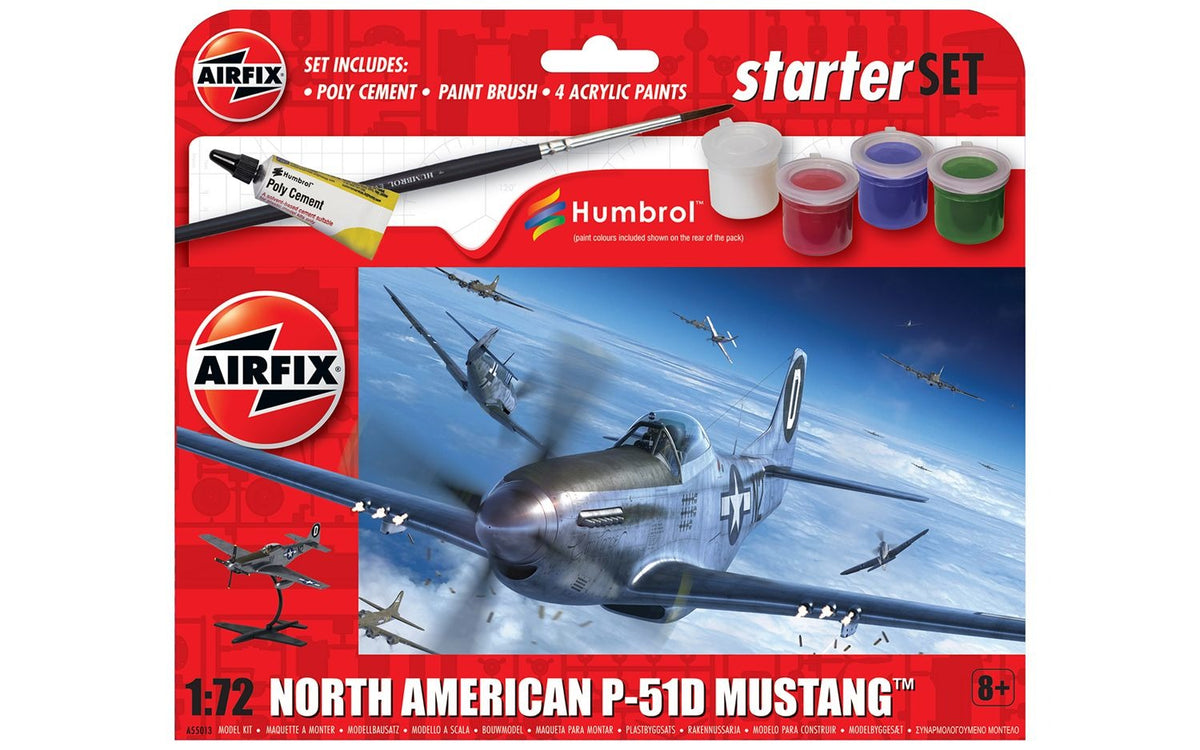Airfix 1/72 Starter Set North American P-51D Mustang A55013