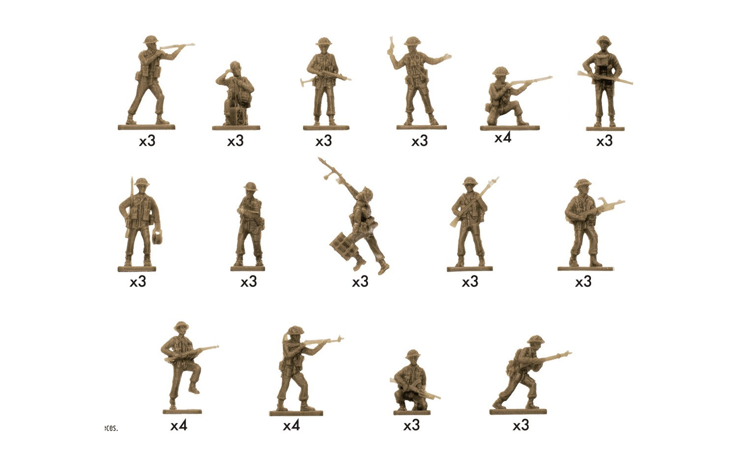 Airfix 1/76 WWII British Infantry N. Europe A00763V