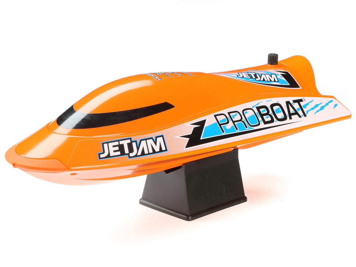 Jet Jam V2 12&quot; Self-Righting Pool Racer Brushed RTR, Orange