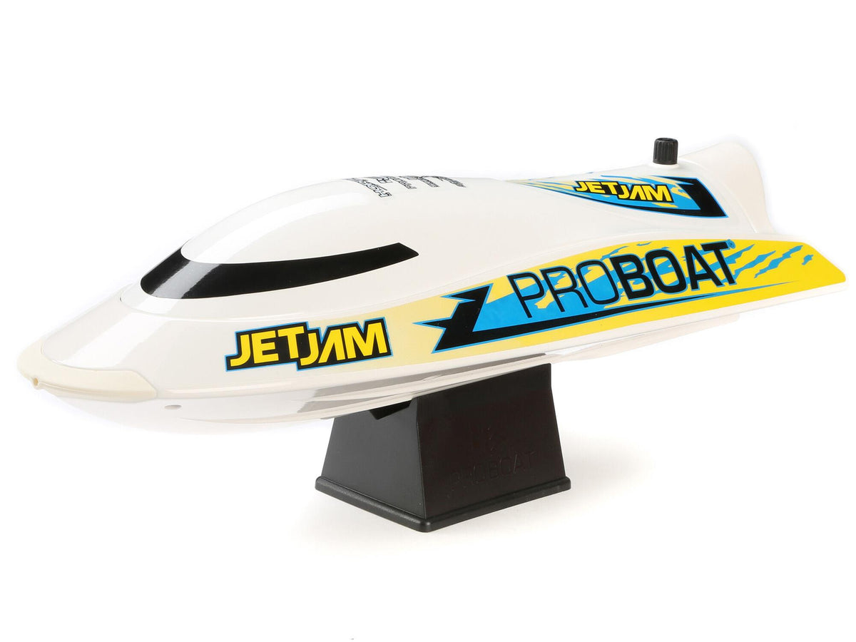 Jet Jam V2 12&quot; Self-Righting Pool Racer Brushed RTR, White