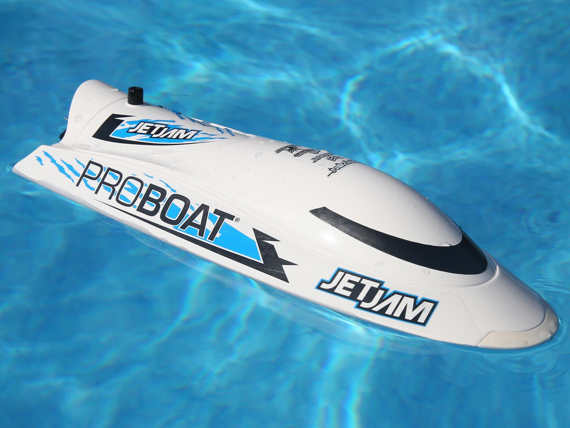 Jet Jam V2 12" Self-Righting Pool Racer Brushed RTR, White