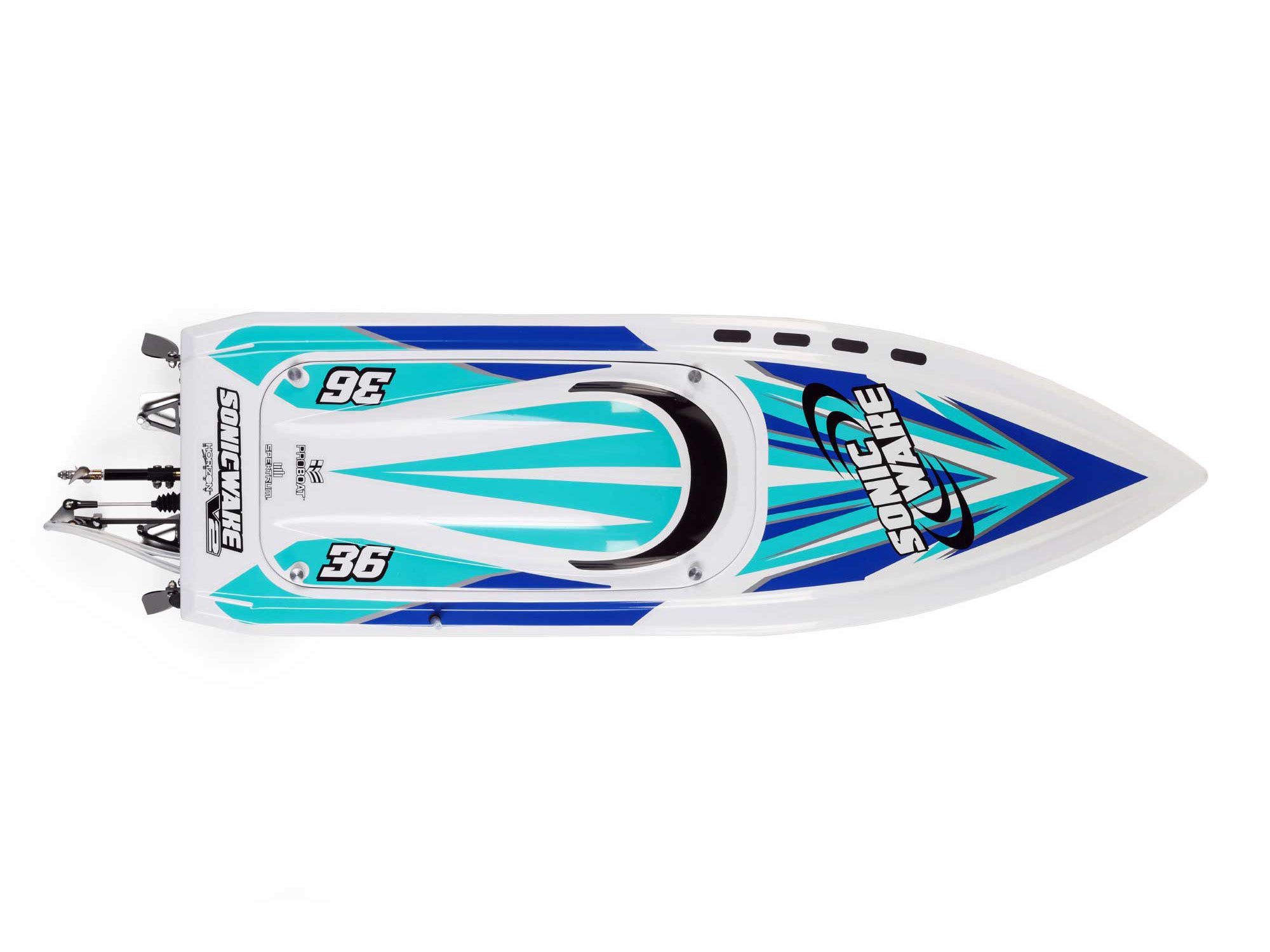 Sonicwake 36" Self-Righting Brushless Deep-V RTR, White