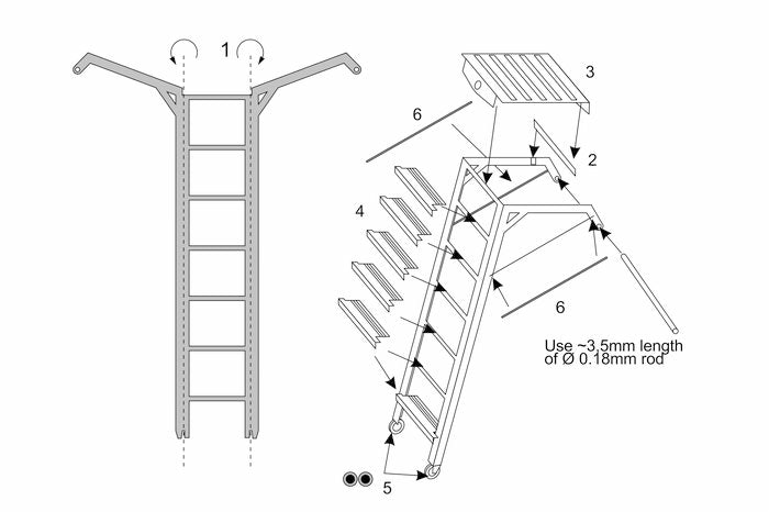 Douglas A-4F Skyhawk ladder (designed to be used with Eduard kits and Platz kits)