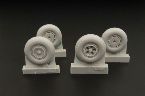 Wheels for Fairey Barracuda Mk.II (two types) resin accessories (designed to be used with Special Hobby kits)