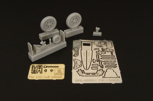 Focke-Wulf Fw-190A-5 etched and resin wheels and detail set (designed to be used with Eduard kits)