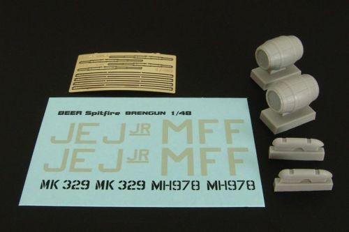 Beer Barrel Supermarine Spitfire Mk.IX---PE/resin parts for all Supermarine Spitfire Mk.IX kit (designed to be used with Airfix, Edxuard, ICM, Italeri, Revell and Special Hobby kits)