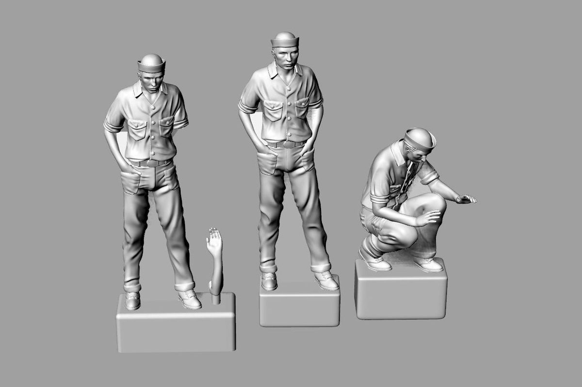 US Navy Sailors for WW2 Dioramas figurines