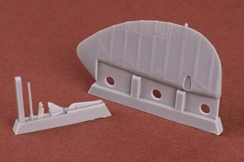 Supermarine Spitfire /Seafire broad chord rudder (designed to be used with Airfix kits) [Mk.Vb Mk.IA]