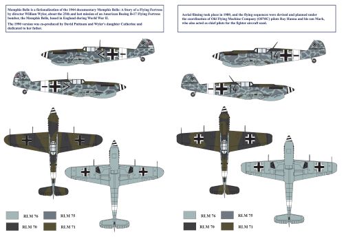 Hispano HA-1112 'Memphis Belle Movie' decal sheet