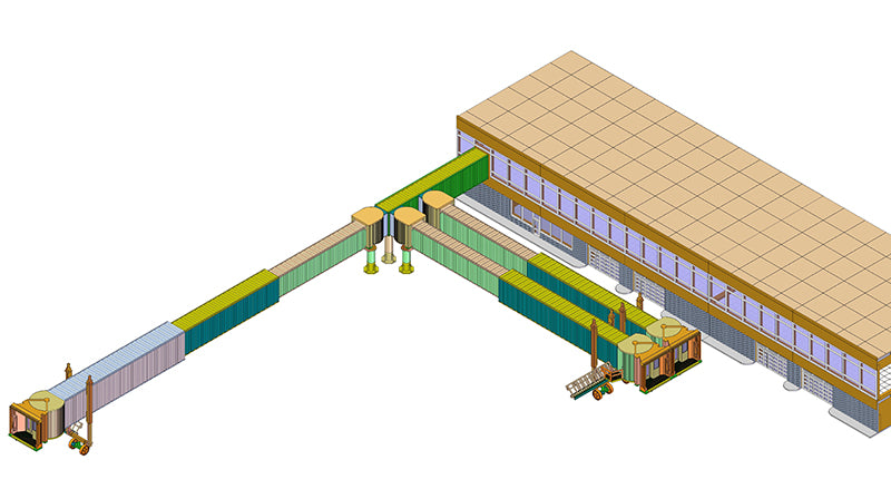 Airport Terminal to Jetway Connecting Bridge Container Style