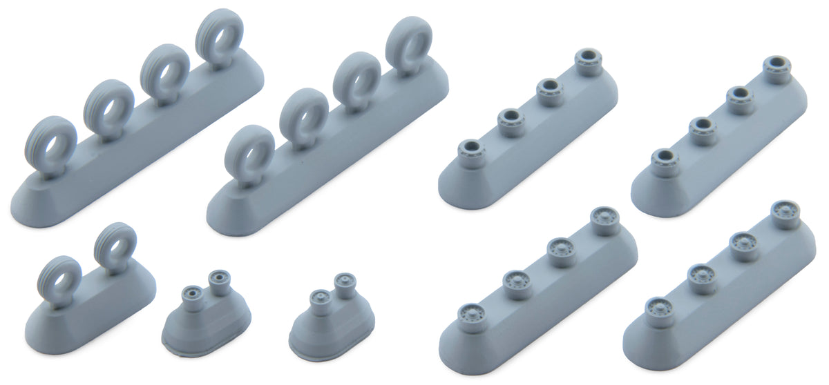 BACK IN STOCK!!! Boeing 767 Wheels weighted early type (designed to be used with Zvezda kits)