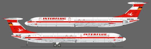 Re-printed! LU/AGI Ilyushin IL-62M 'classic' Interflug colours printed by Cartograf for Zvezda kit