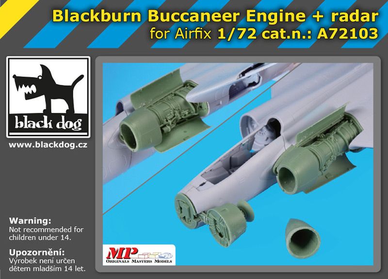Blackdog 1/72 Blackburn Buccaneer Engine and  Nose Radar BDOA72103
