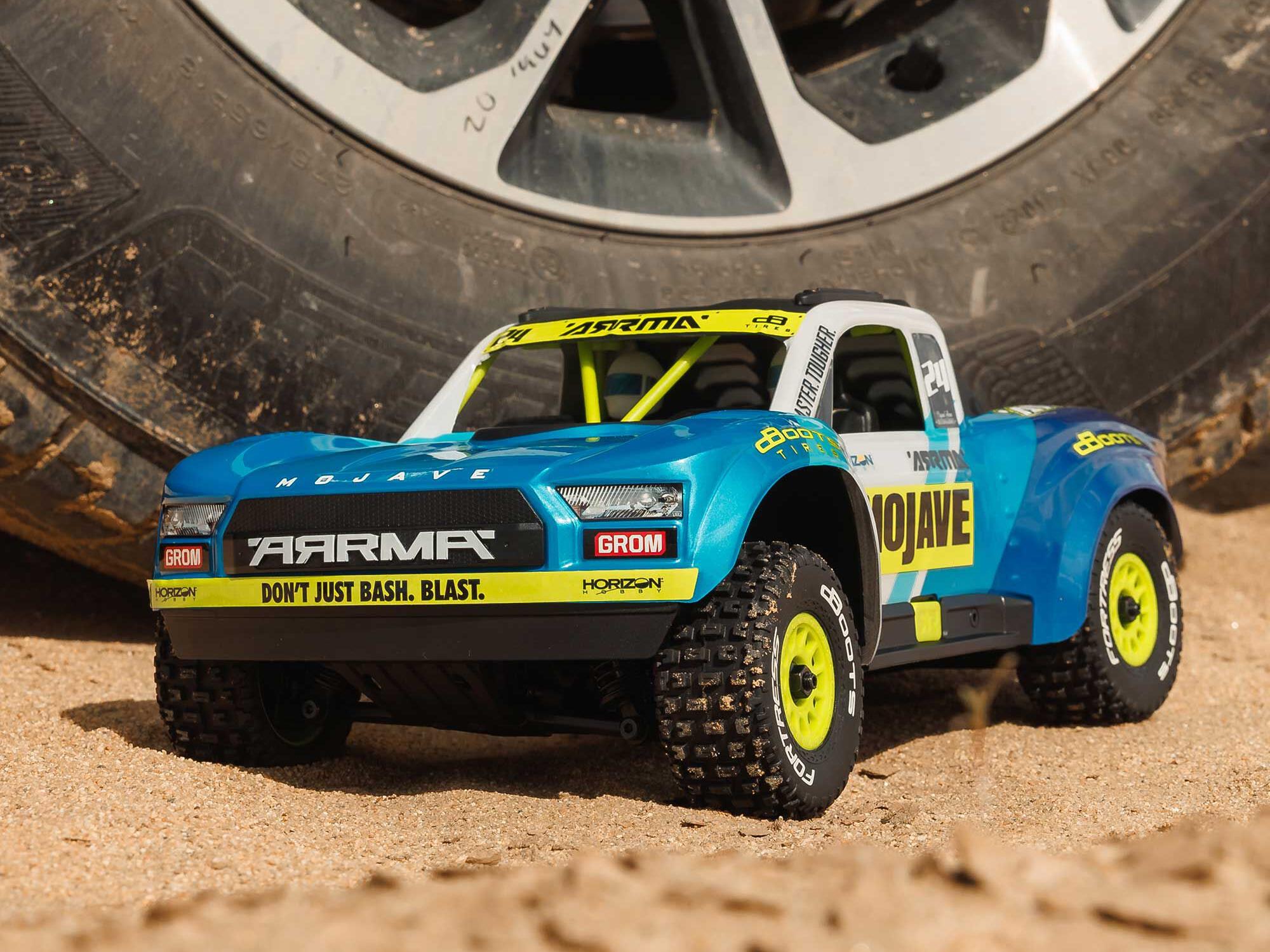 Arrma Mojave Grom Mega 380 1/18 Brushed 4X4 Small Scale Desert Truck RTR Blue C-ARA2104T2