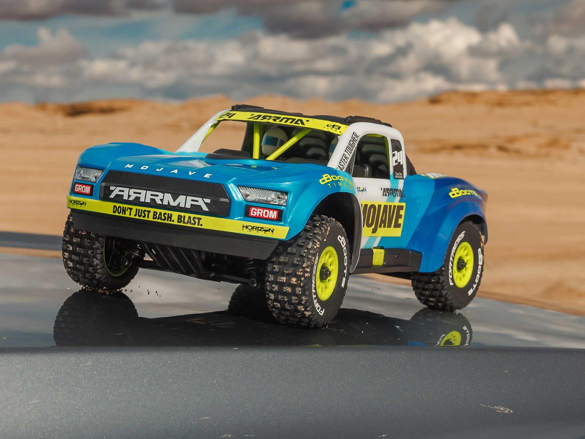 Arrma Mojave Grom Mega 380 1/18 Brushed 4X4 Small Scale Desert Truck RTR Blue C-ARA2104T2