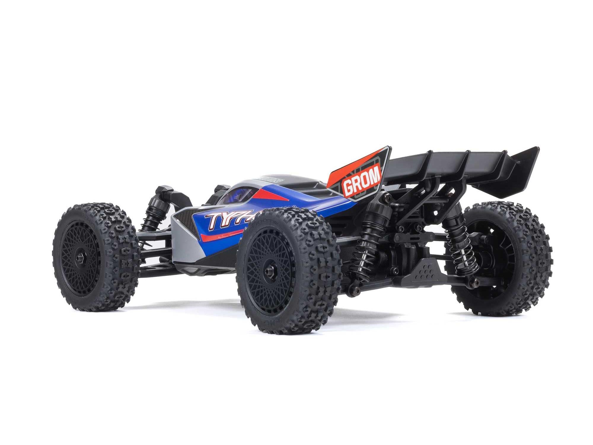 1/18 Typhon GROM 4wd Smart RTR w/Lipo Batt/USB Chg Blue/Silv