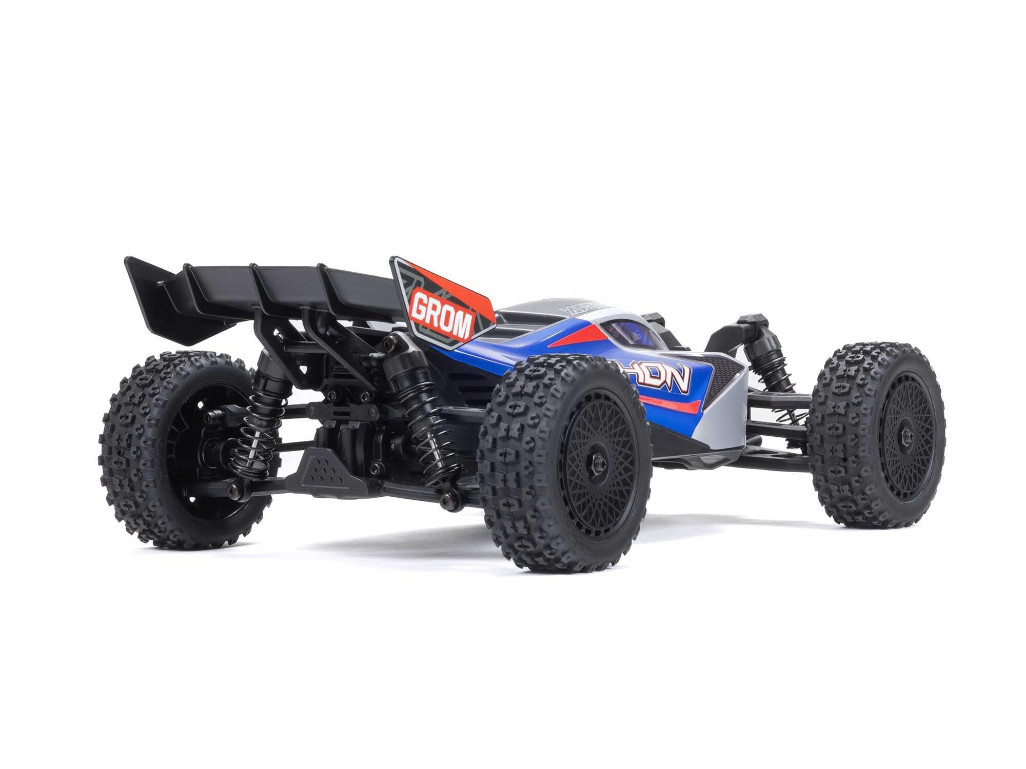 1/18 Typhon GROM 4wd Smart RTR w/Lipo Batt/USB Chg Blue/Silv