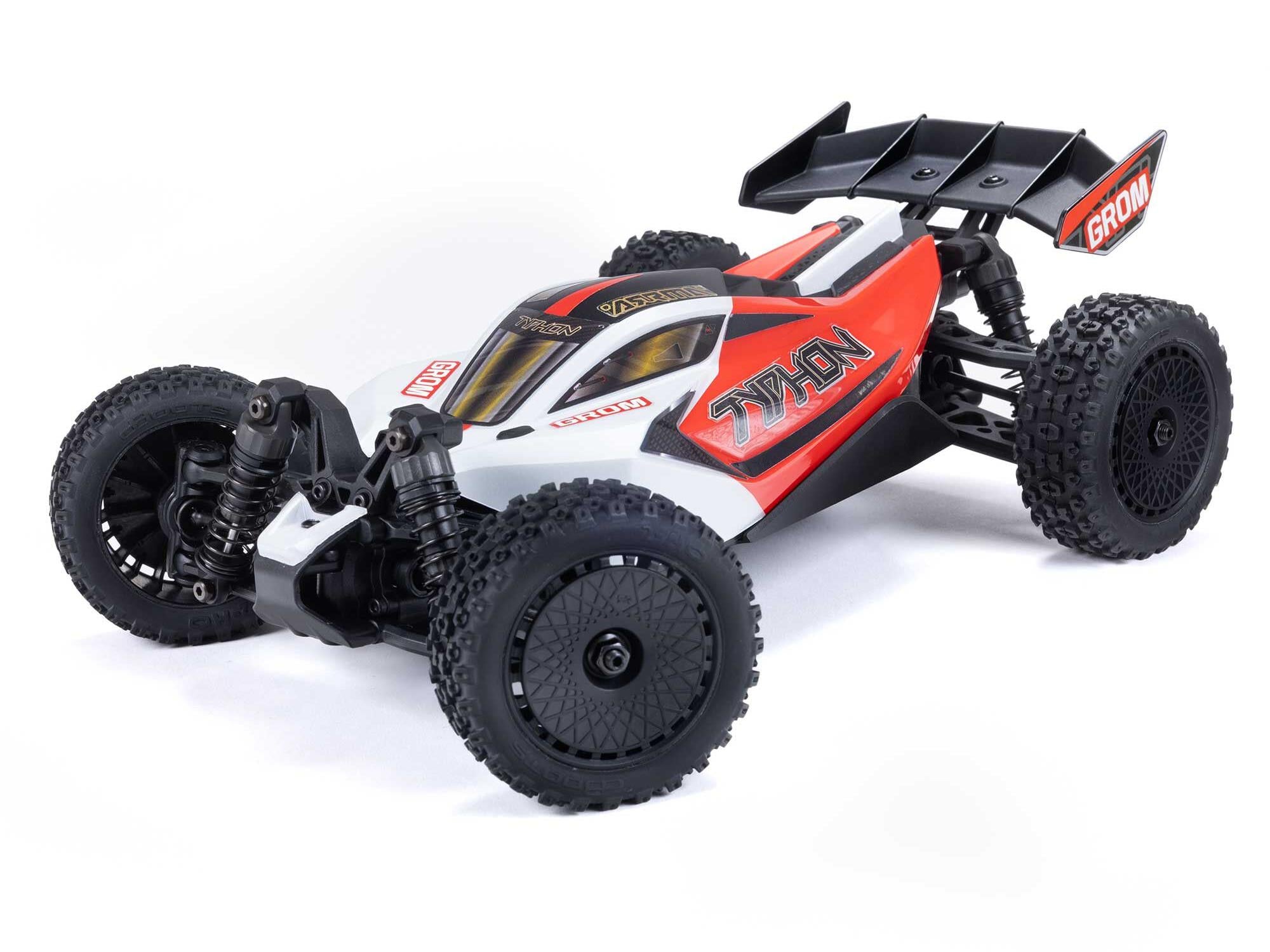 1/18 Typhon GROM 4wd Smart RTR w/Lipo Batt/USB Chg Red/White