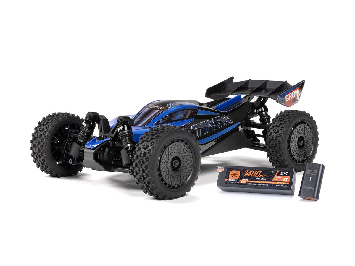 1/18 Typhon Grom 223S Blx 4X4 With Batt/Charger Blue C-ARA2306ST2