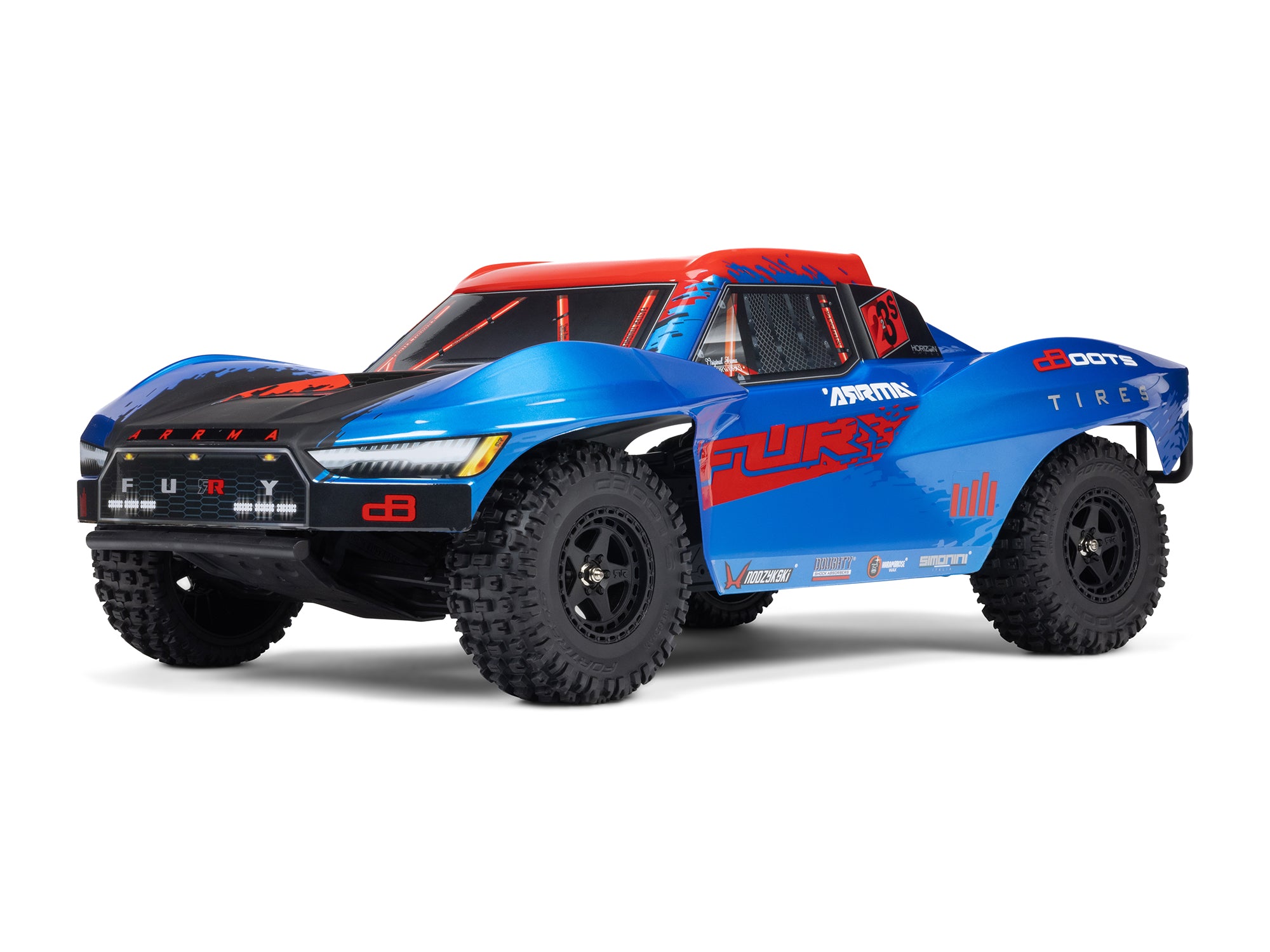 Arrma 1/10 FURY 223S BLX 4X2 SCT RTR with DSC Blue C-ARA3521T1