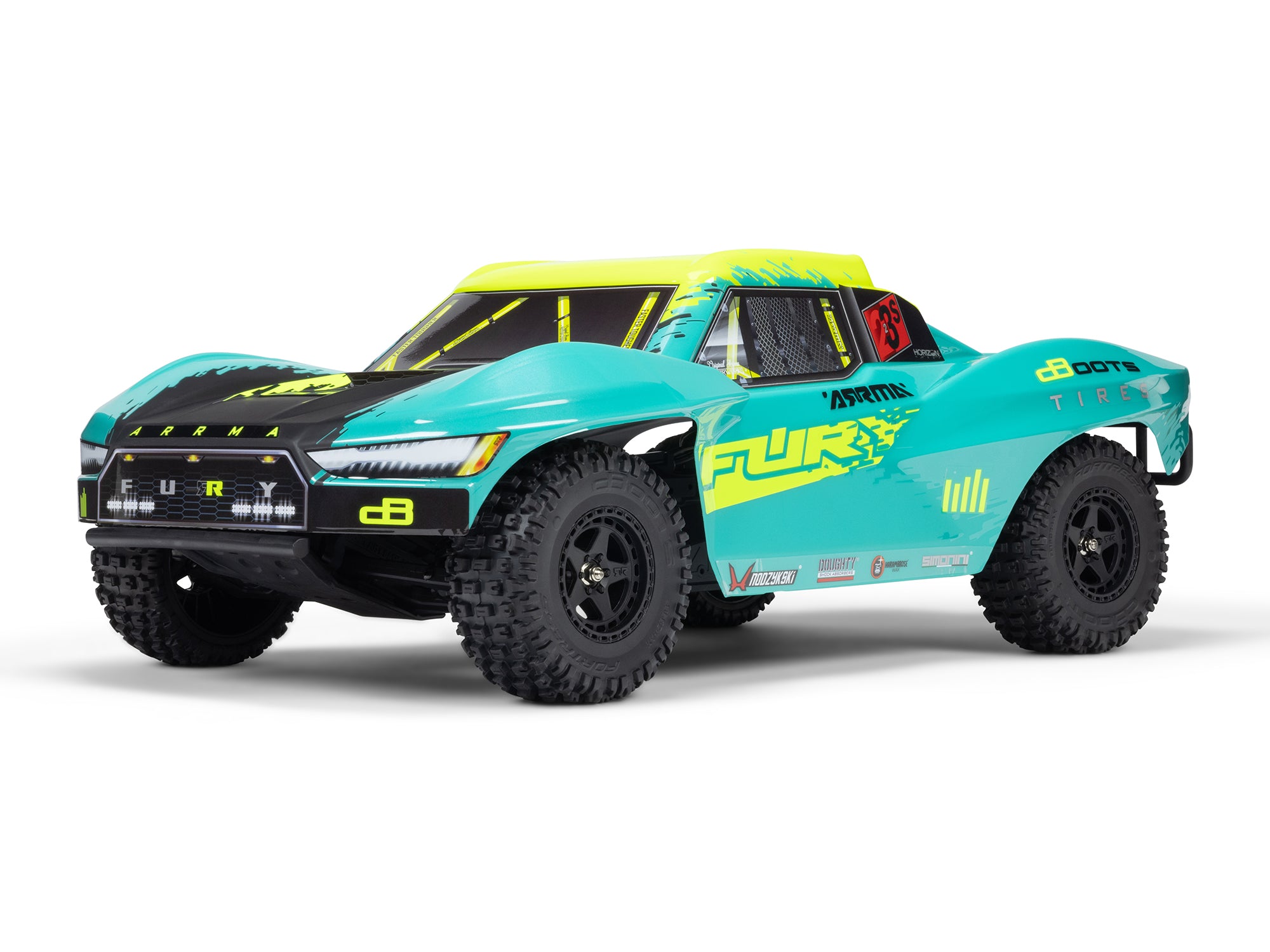 Arrma 1/10 FURY 223S BLX 4X2 SCT RTR with DSC Green C-ARA3521T2