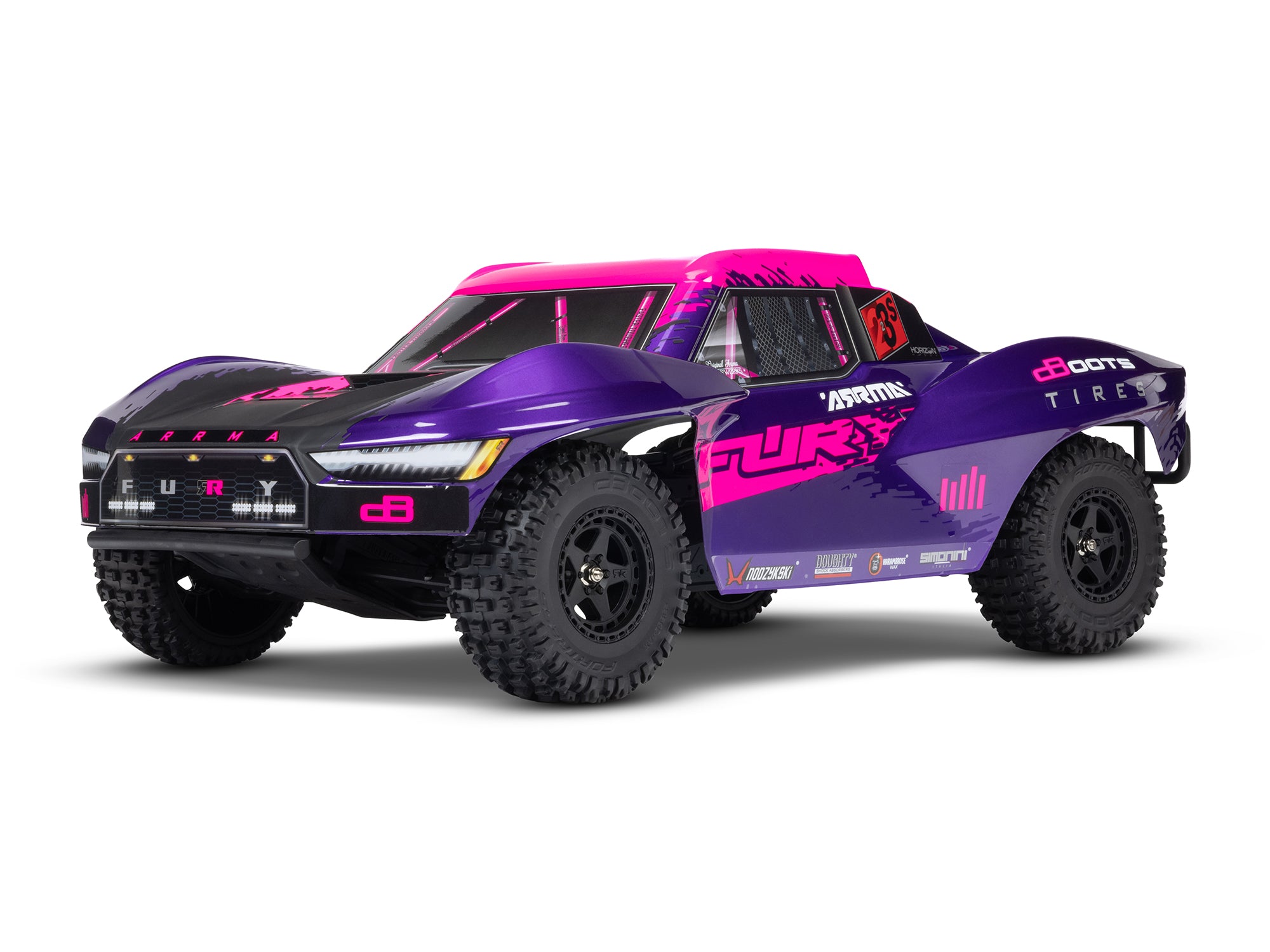 Arrma 1/10 FURY 223S BLX 4X2 SCT RTR with DSC Purple C-ARA3521T3