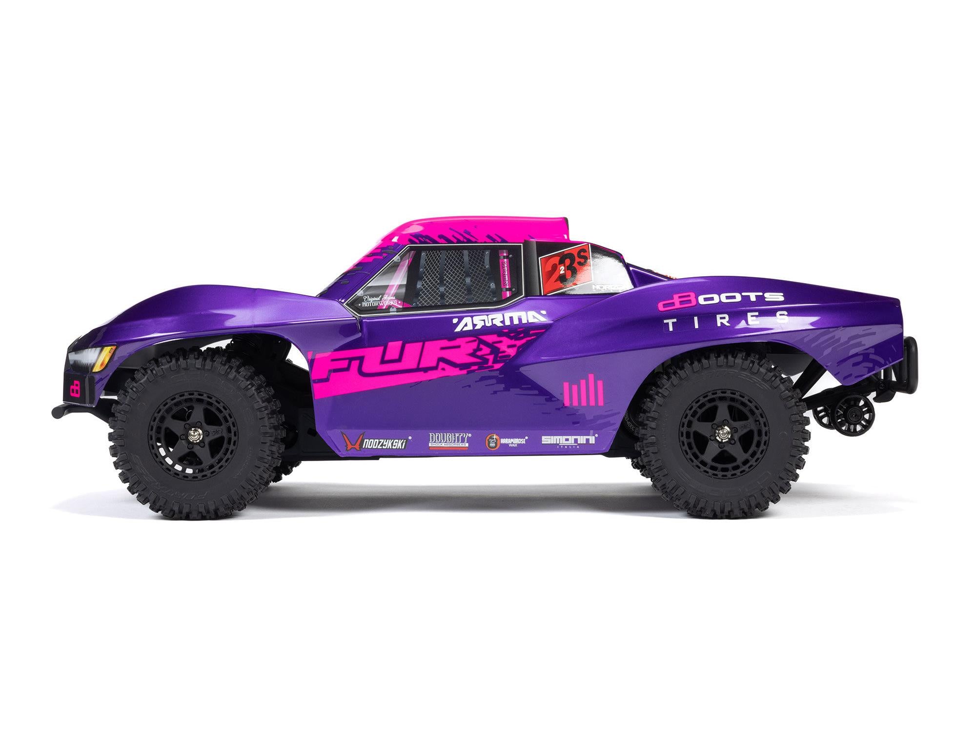 Arrma 1/10 FURY 223S BLX 4X2 SCT RTR with DSC Purple C-ARA3521T3