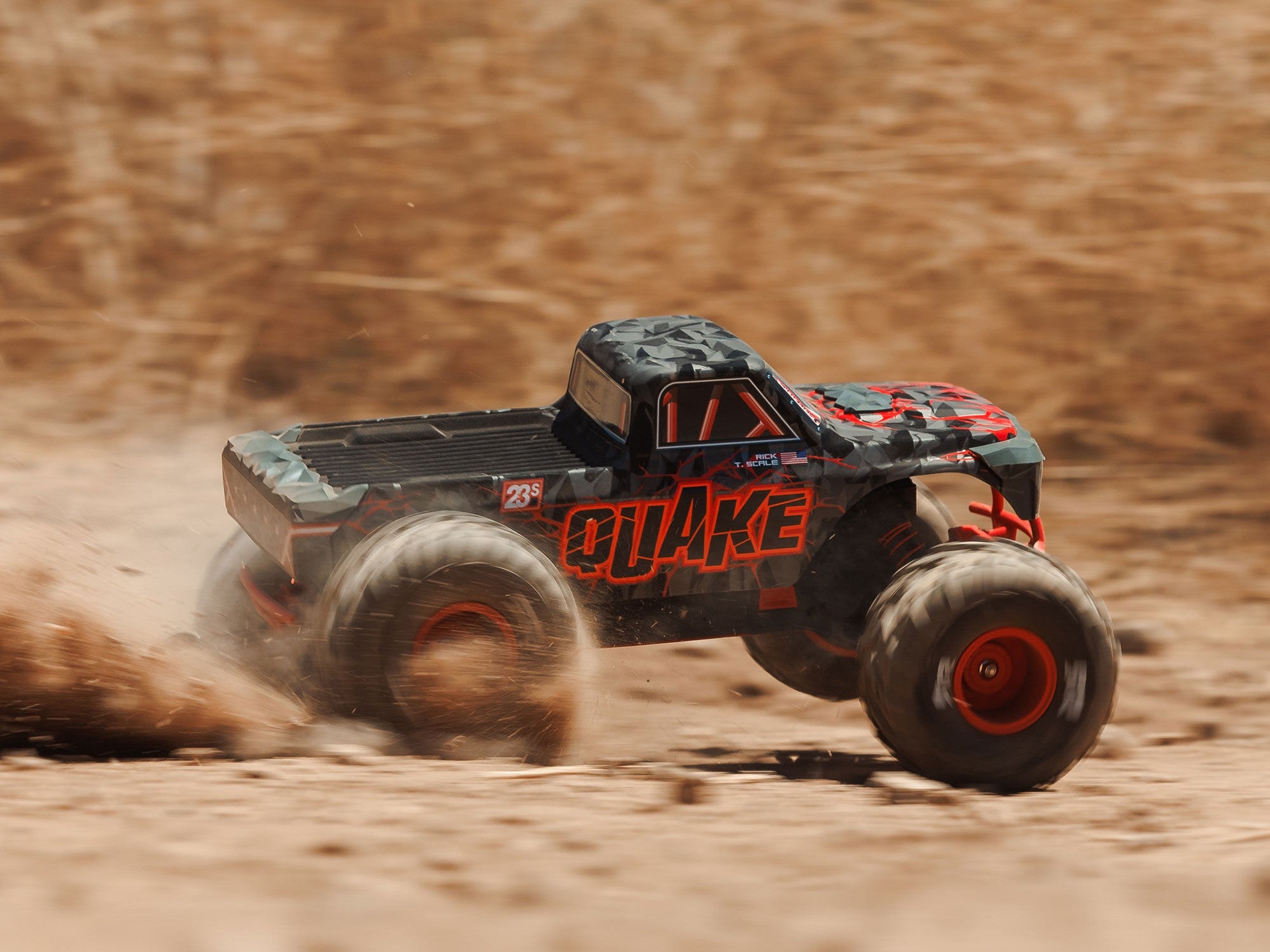Arrma 1/10 QUAKE 223S DSC 2WD RTR Brushless Monster Truck - Red