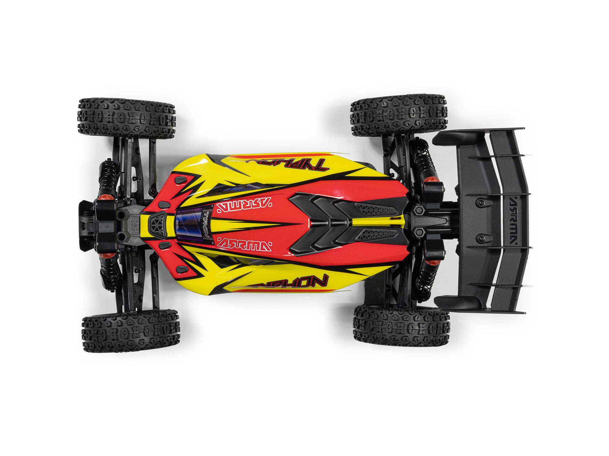 Arrma 1/8 TYPHON MEGA 665 4X4 RTR Buggy - In Yellow (C-ARA4206V4T2)