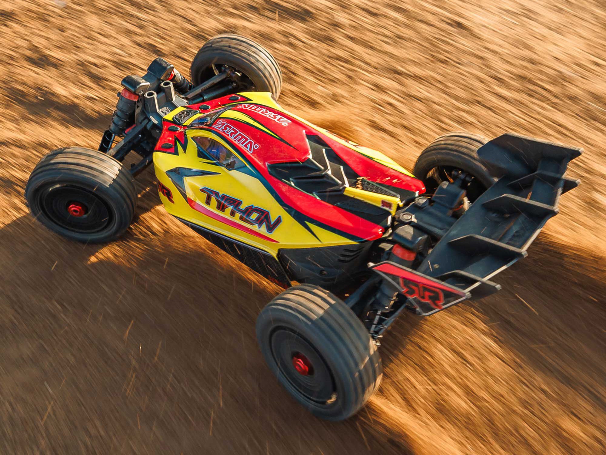 Arrma 1/8 TYPHON MEGA 665 4X4 RTR Buggy - In Yellow (C-ARA4206V4T2)