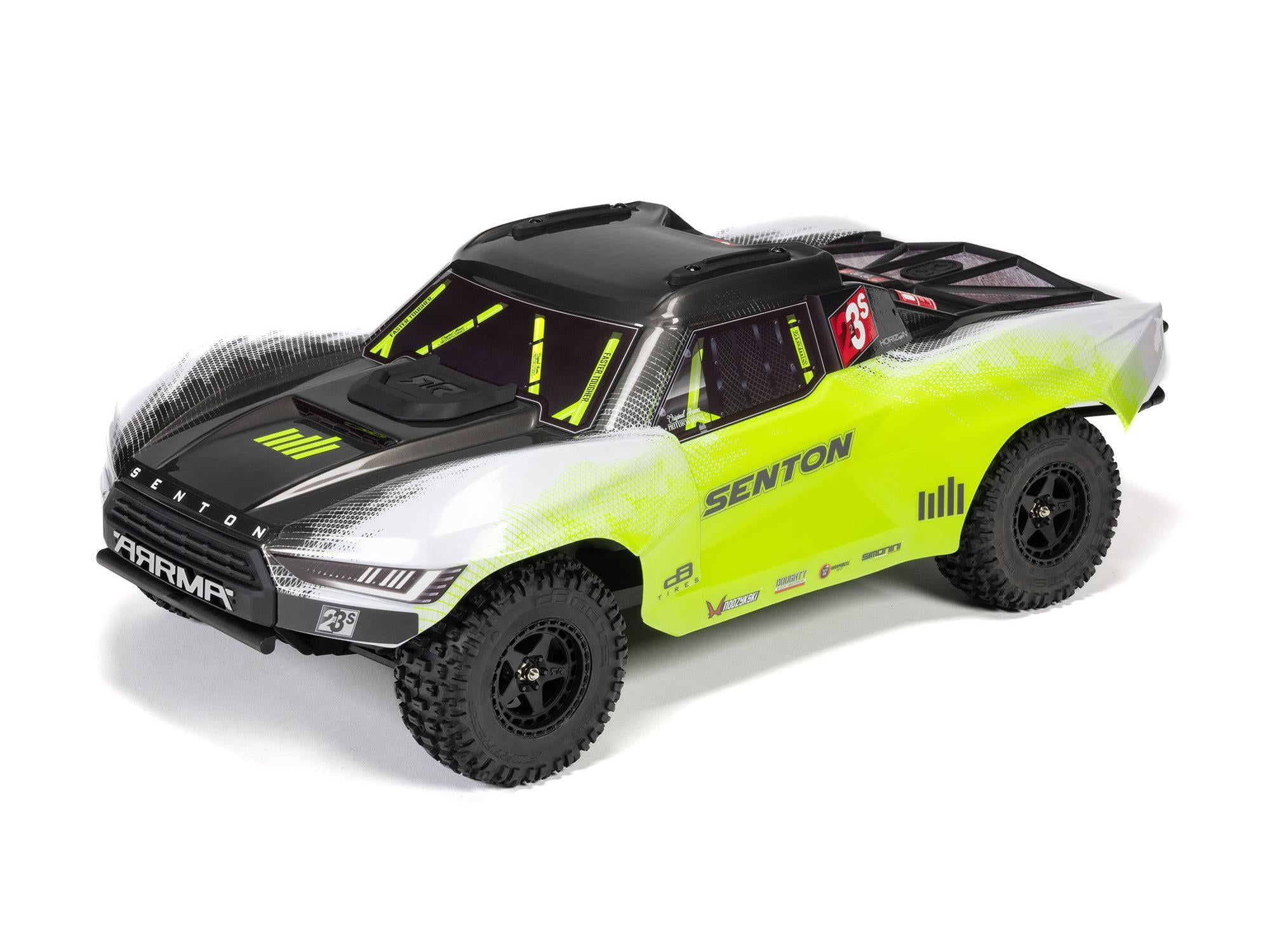 Arrma 1/10 SENTON 223S BLX 4X4 SCT RTR with DSC Yellow/Gunmetal