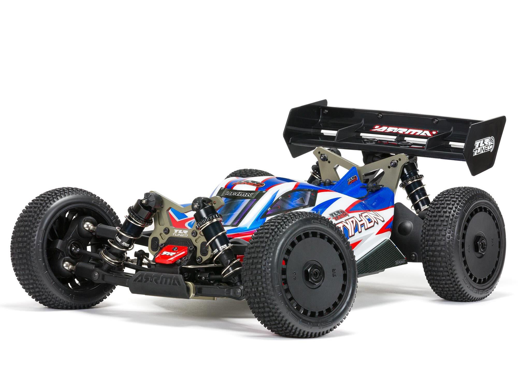 1/8 TLR Tuned Typhon 6S 4WD BLX Buggy RTR, Red/Blue