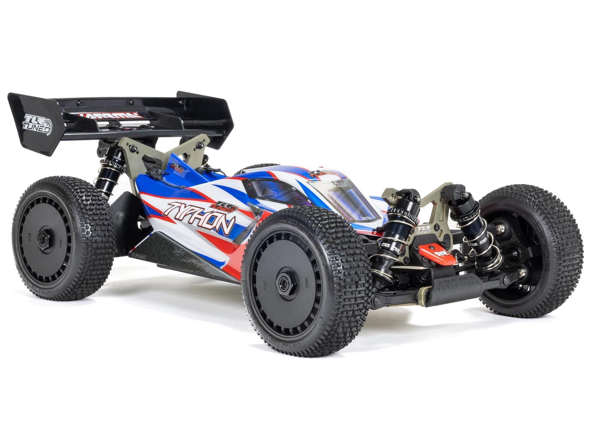 1/8 TLR Tuned Typhon 6S 4WD BLX Buggy RTR, Red/Blue