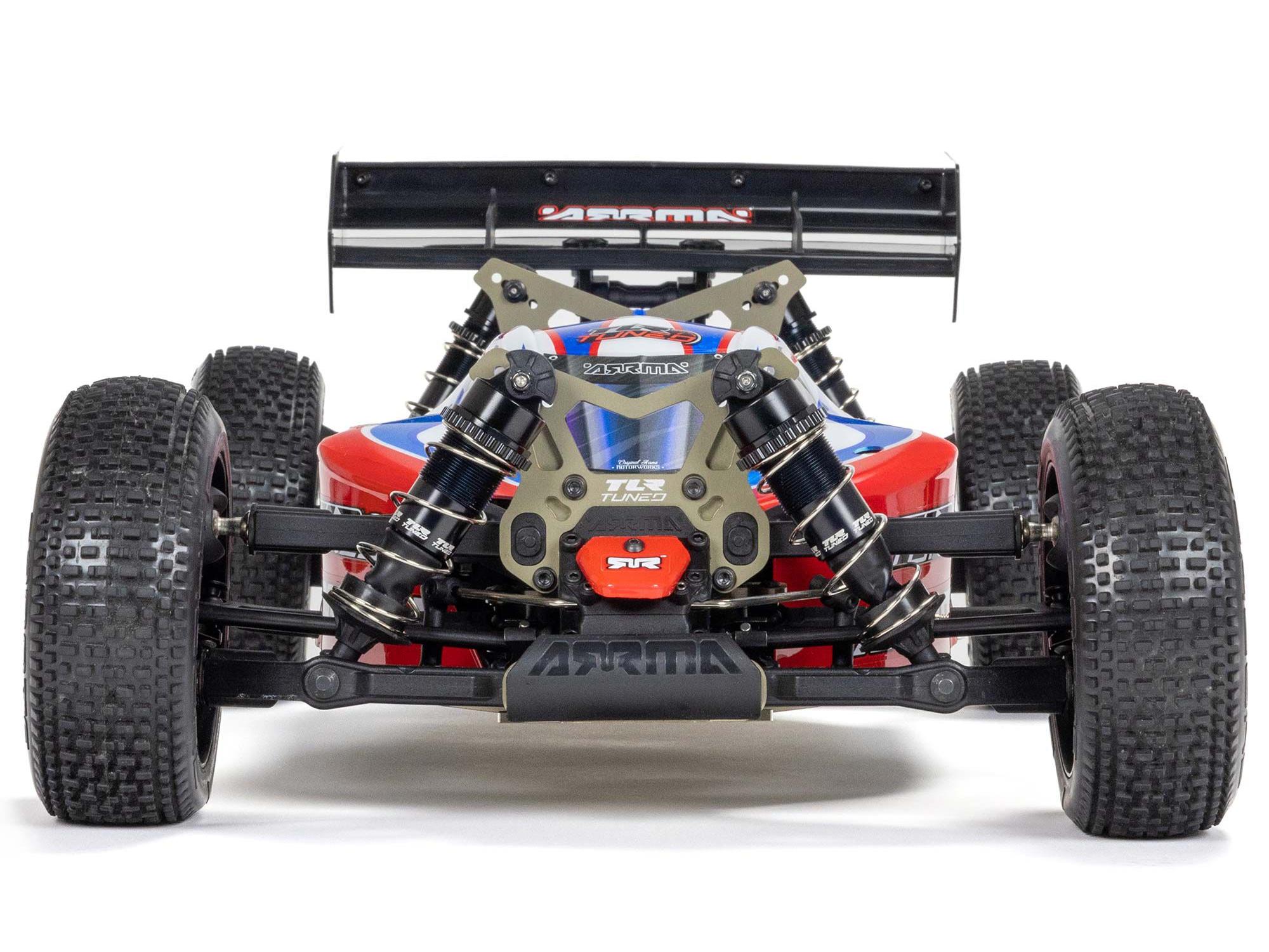 1/8 TLR Tuned Typhon 6S 4WD BLX Buggy RTR, Red/Blue