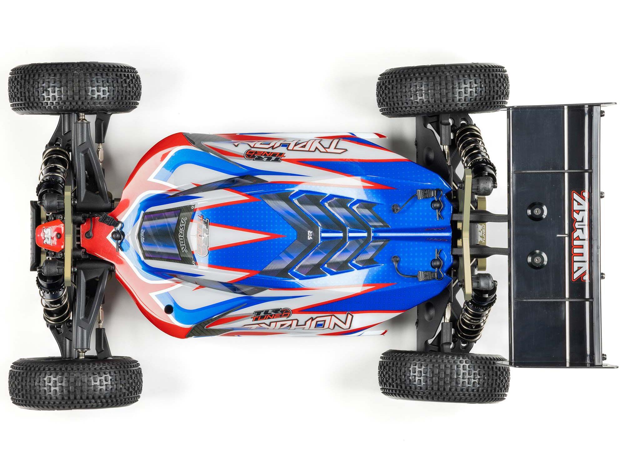 1/8 TLR Tuned Typhon 6S 4WD BLX Buggy RTR, Red/Blue