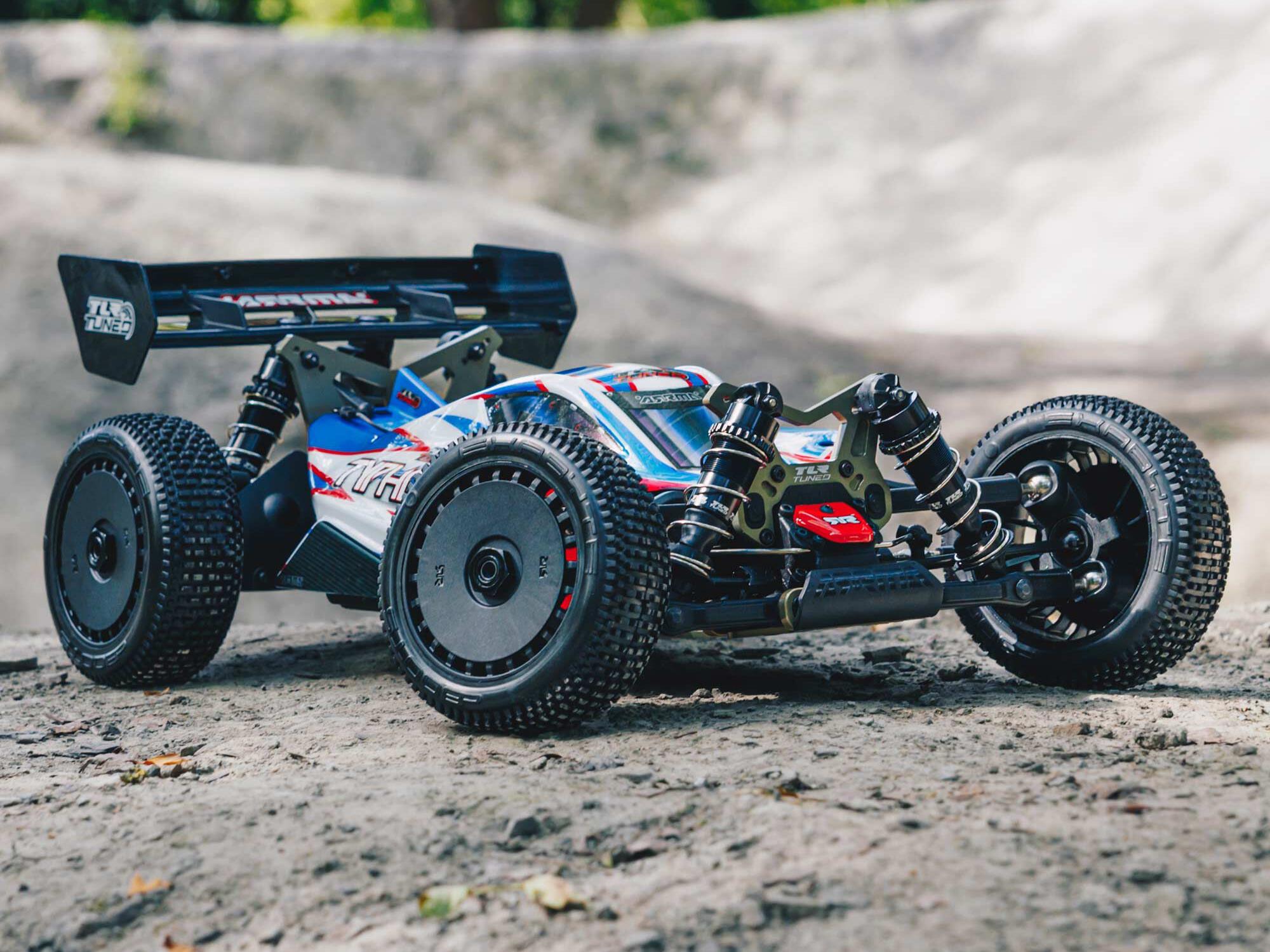 1/8 TLR Tuned Typhon 6S 4WD BLX Buggy RTR, Red/Blue